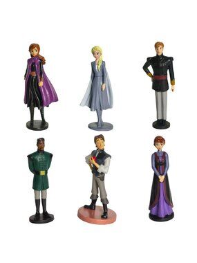 Disney Frozen 6 pc Elsa Anna Kristoff Hans Mattias Mini 3" Collectible Character